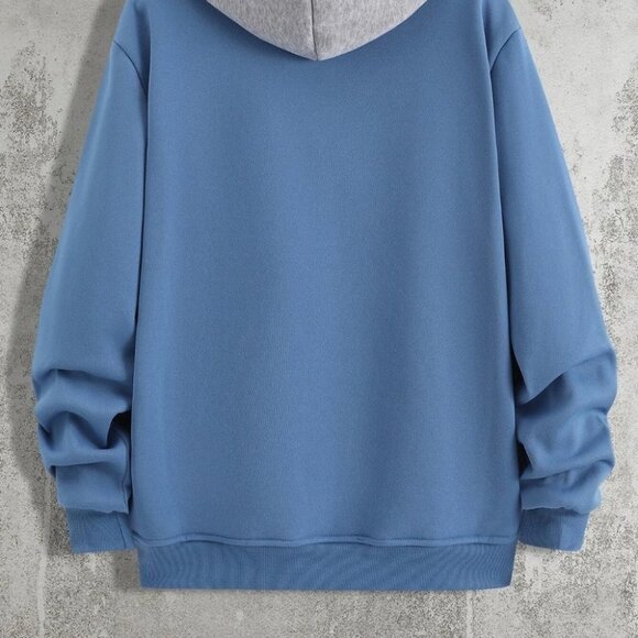 Blue Mens Hoodie - Picture 3 of 6